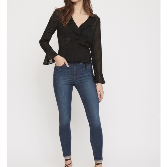 NWT Ruffle Wrap Blouse - Picture 3 of 11